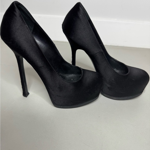 Yves Saint Laurent Tribtoo 80 Pumps – Black Leather – Size 6.5 / EU 36.5 - Picture 1 of 16